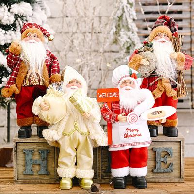 2026 Giant 30cm Christmas Santa Claus Plush Doll Decoration Navidad Party Decor Outdoor Garden Home Xmas Ornaments New Year Gift