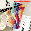 2DFlat Vibrant Fluid Colors Abstract Art Phone Case All Inclusive Film Hard iPhone Case, Compatible with iPhone 18 Pro Max 17 16 15 14 13 12 11