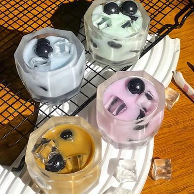 Brinquedo de Aperto de Chá com Leite Espuma Realista Redutor de Estresse Liberação de Tensão Subida Lenta Brinquedo Macio de TPR Fofo em Formato de Sobremesa Brinquedo Fidget para Adultos Crianças