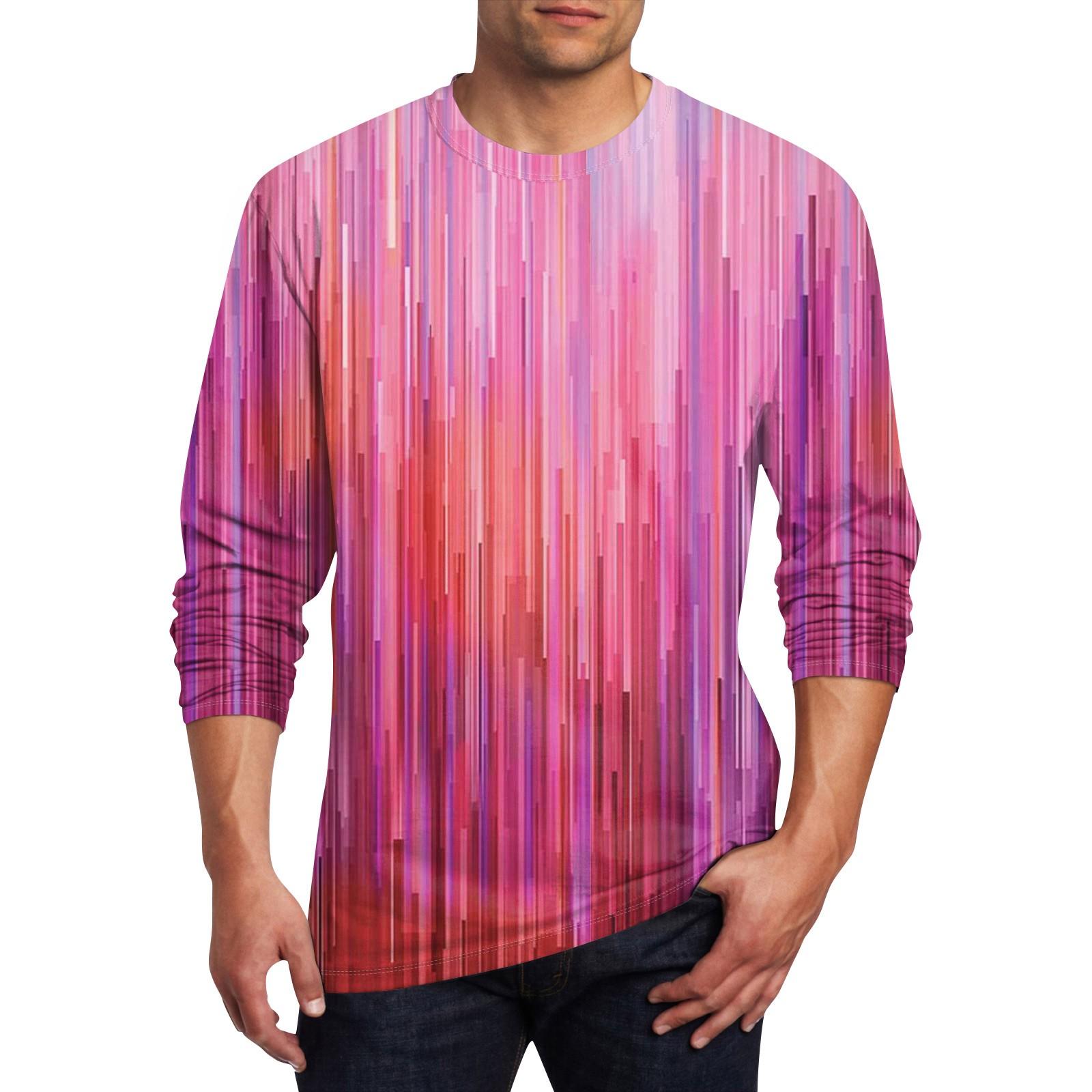 

Муж. Футболка Круглый вырез Одежда Одежда На открытом воздухе Длинный рукав С принтом Модельер Винтаж L красный