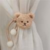 2Pcs Cute Window Curtain Buckles Ins Bear Curtain Tieback Cartoon Bear Curtain  Curtain Decor
