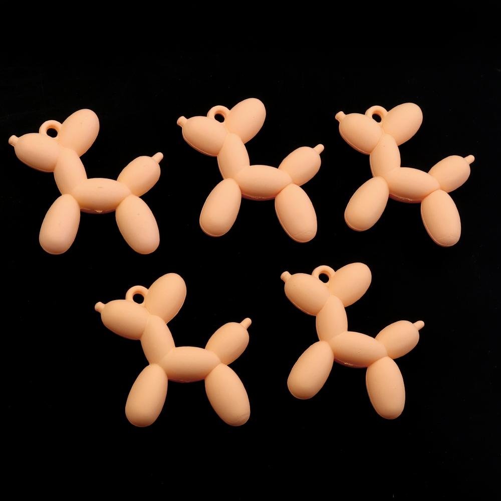5pcs/lot Colorful Cute Acrylic Cartoon Balloon Dog Pendants For Jewelry Making DIY Bracelet Necklace Keychains Accessories