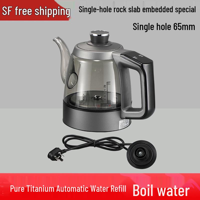 Pure Titanium Automatic Twin Inlet Hot Water Kettle for Tea Table Integration
