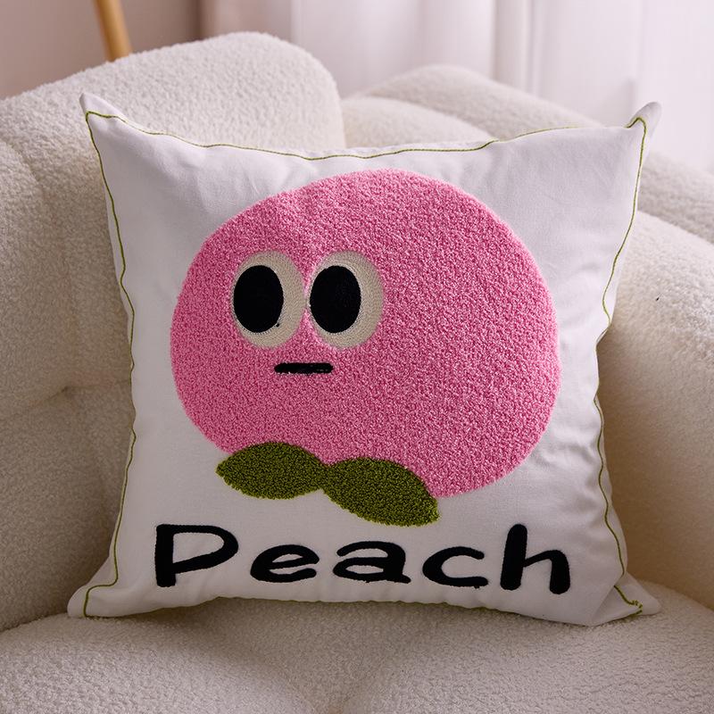 Embroidered Towel Cushion Pillow, Dropshipping, Ins-style Sofa Pillow, Home Bedside Cushion