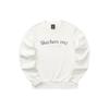Colorful Casual Series Letter Round Neck Pullover Sports Sweatshirt Women Sweatshirt Cotton-Candy-White L124W015-0074