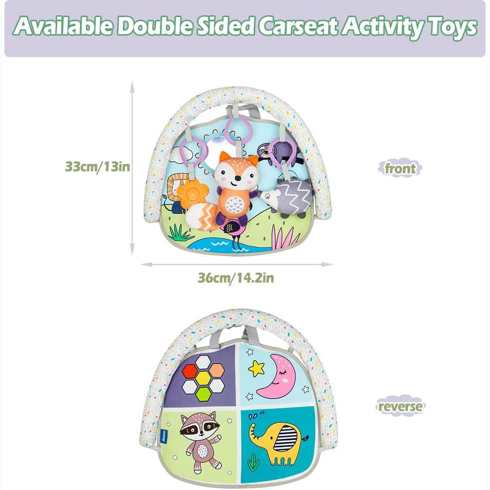 Car Seat Toy, Rear Car Seat Hanging Toys, Kick and Play Activity Center for Rear and Forward Facing,Easier Drive, Baby’s Travel Companion for Newborn