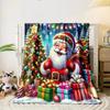 Santa Claus and Christmas Cheer print blanket soft and cozy perfect for the living room bed sofa or a nap,gift