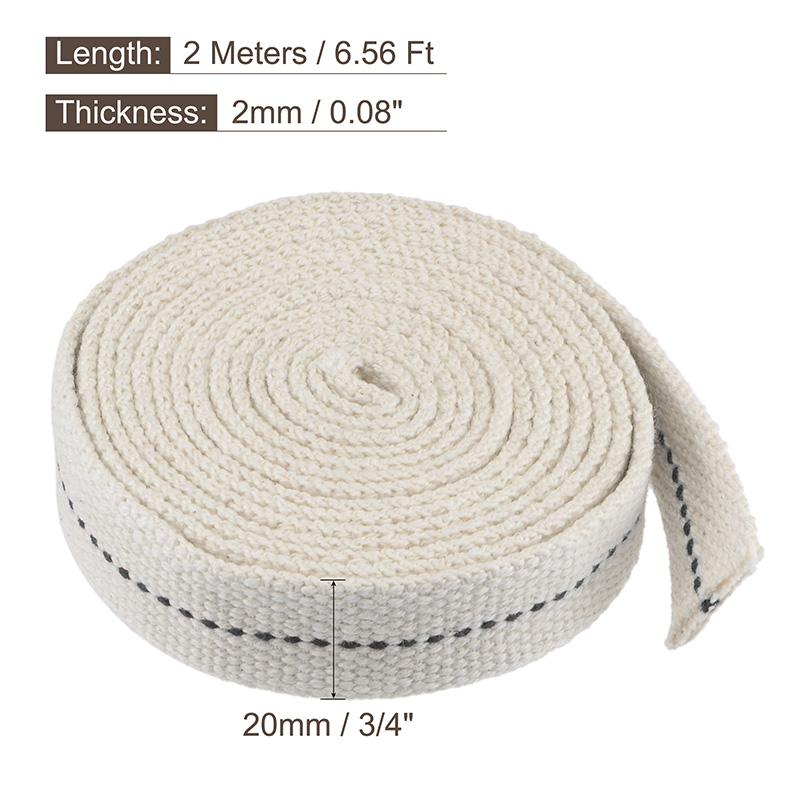 2 Metry Knot do Lampy Naftowej Pleciony Bawełniany Knot Płaski Bawełniany Rdzeń Knotu do Lamp Olejowych Do Oświetlenia Lampy Naftowej Produkcji Latarni
