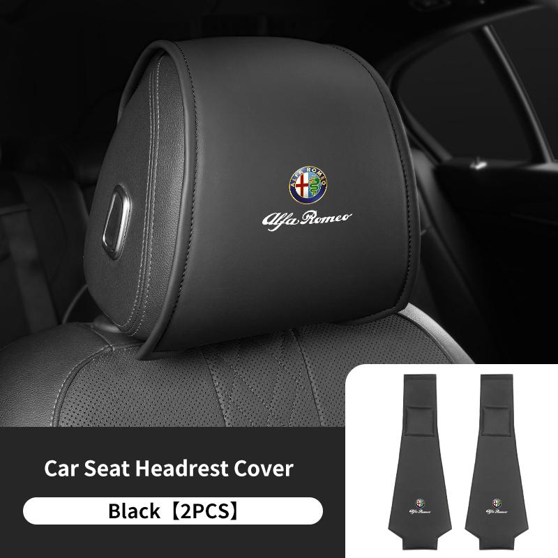 For Alfa Romeo Car Styling Headrest Case Anti-Dirty Dustproof Protective Cover GT Stelvio F1 Brera Volante Tonale Gloria Disco