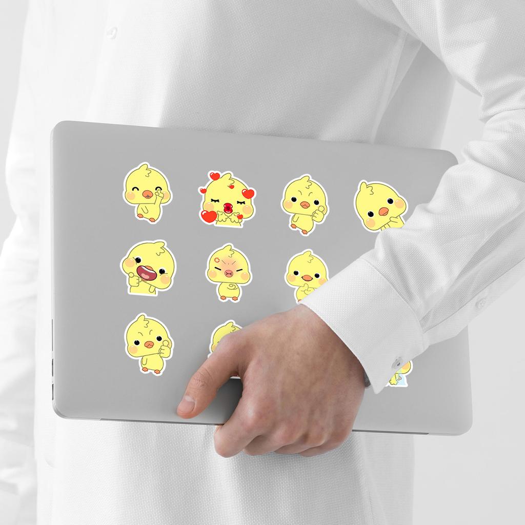 50 Cute Little Yellow Duck Graffiti Stickers Creative DIY Animal Stickers Mobile Phone Computer Waterproof Decorative Stickers