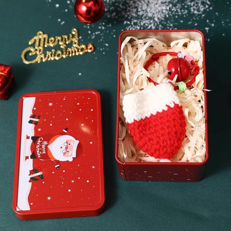 Ornement Arbre en Laine Tricoté pour le Réveillon de Noël Boîte Cadeau pour Enfants