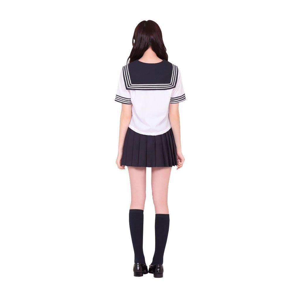 Be With Sailor Suit 3 White Navy M Size Uniform Cosplay Costume Women's