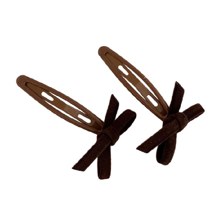 

2 Piece Velvety Bows Hair Clip Lightweight Barrettes for Girls Women Fashion Hair Decoration Multiple Color Choice кофейный