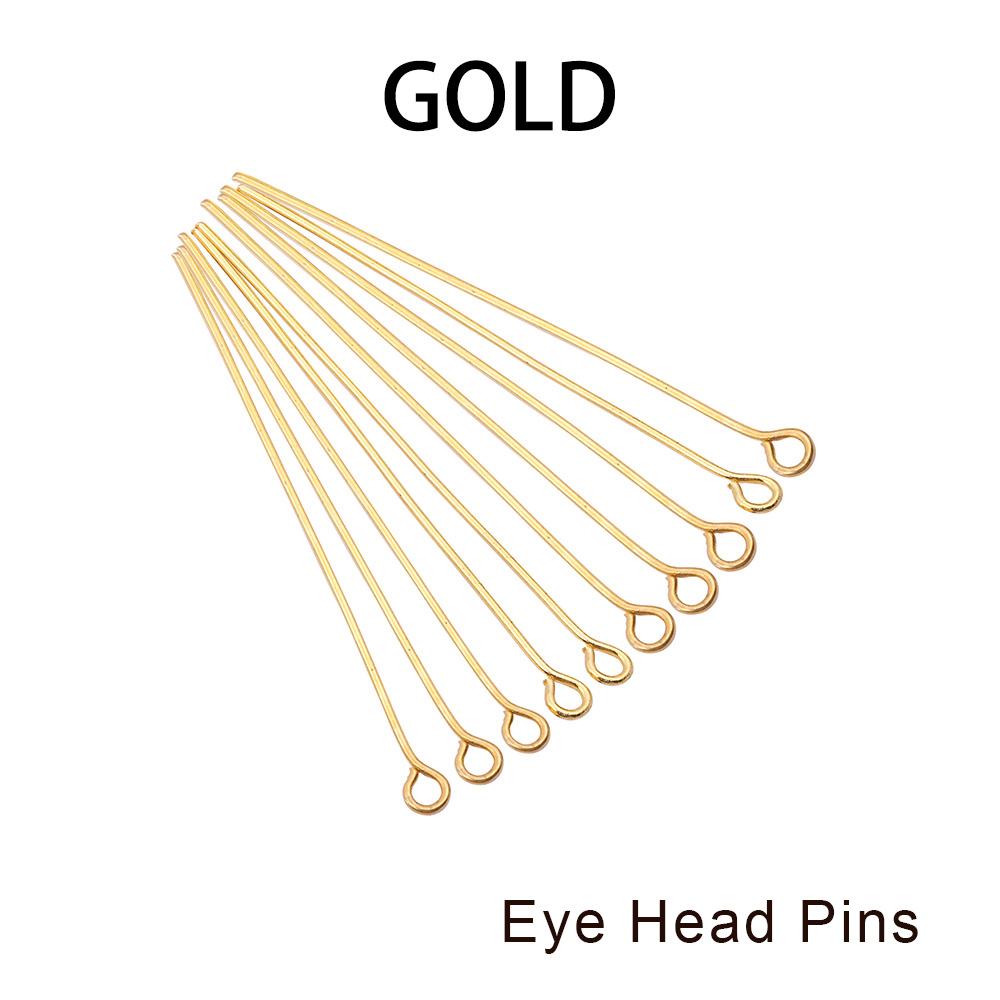 200Pcs/lot 10-50mm Flat Head Ball Head Eye Head Pins Connectors For Necklace Pendant DIY Jewelry Making Accessories Supplies