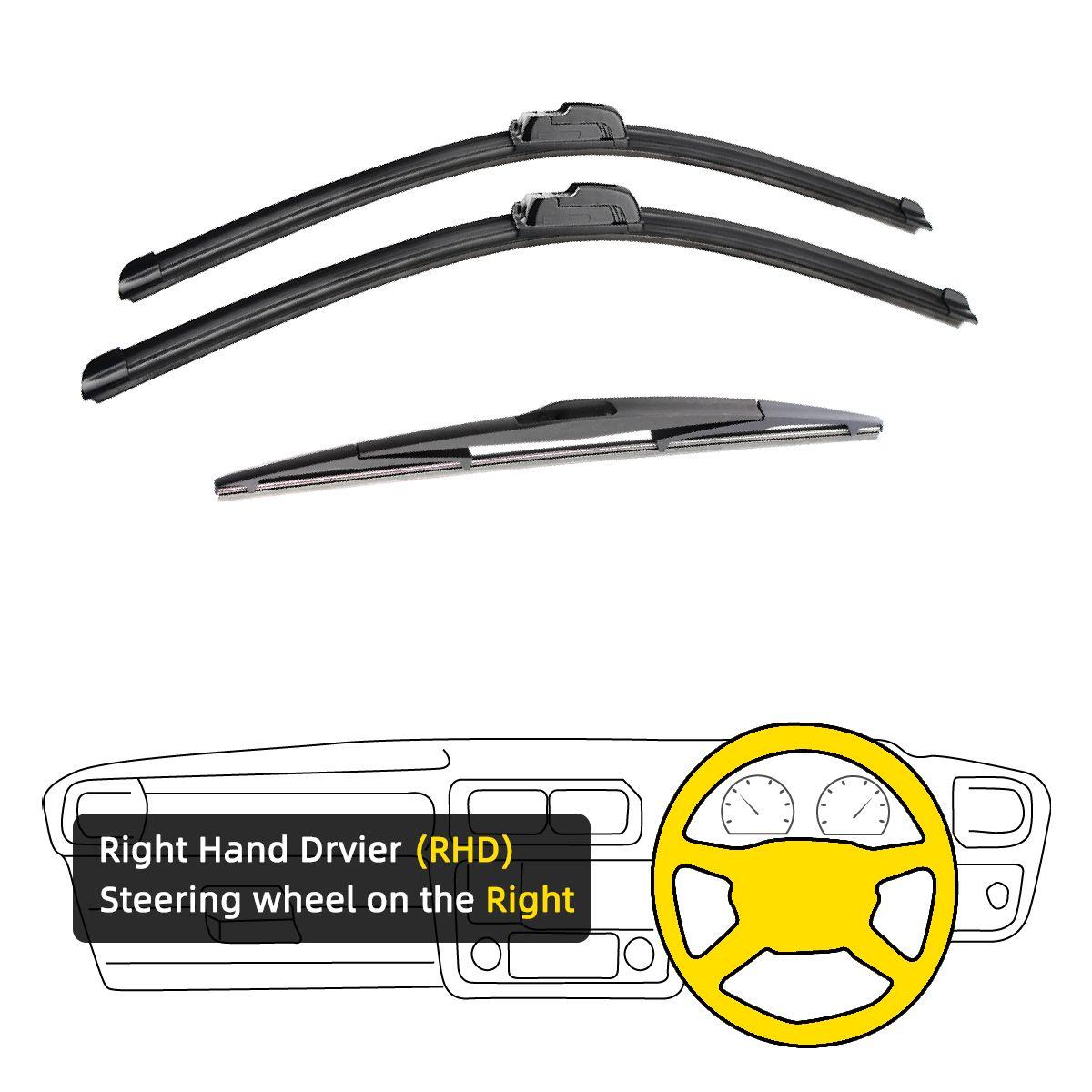 

3 шт. для Subaru Impreza Hatchback MK3 GE GV GH GR 2007-2014 24 16 16 передние и задние щетки стеклоочистителя лобовое стекло резак для окон аксессуары 2014