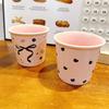 New Black and White Bow Birthday Theme Pink Ceramic Cup Princess Cup Love Hand Holding Mug Gift