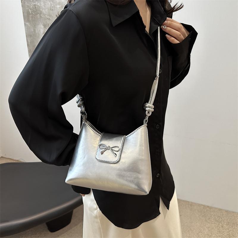 Women Casual Mini Underarm Bucket Bag Single Shoulder Crossbody Daily Handbag