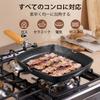 GiPP 24cm Foldable Square Grill Pan, IH & Gas Stove Compatible, Non-stick Marble Coating (Harmless To the Body), Easy To Clean, PFOA & PFOS Free, One-
