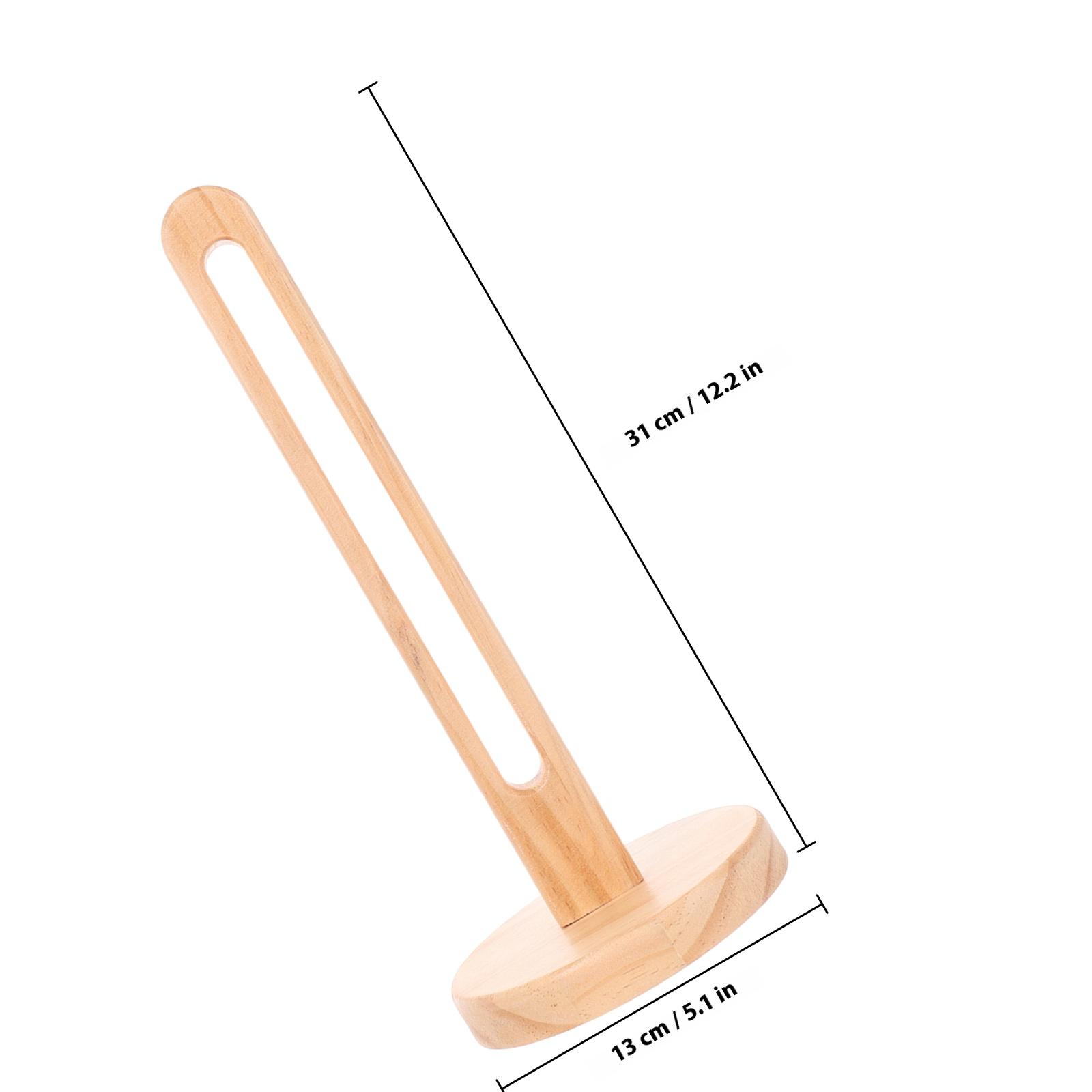 

Wooden Paper Towel Holder No Drill Space Saving Countertop Stand For Kitchen Bathroom Organizer Roll Storage Bamboo Towel Rack світло-коричневого кольору