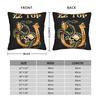 Band Zz Top Kissenbezug Retro Trendiger Kissenbezug für Sofa Schlafzimmer Heimdekoration Design Kissenbezüge Geburtstagsgeschenk
