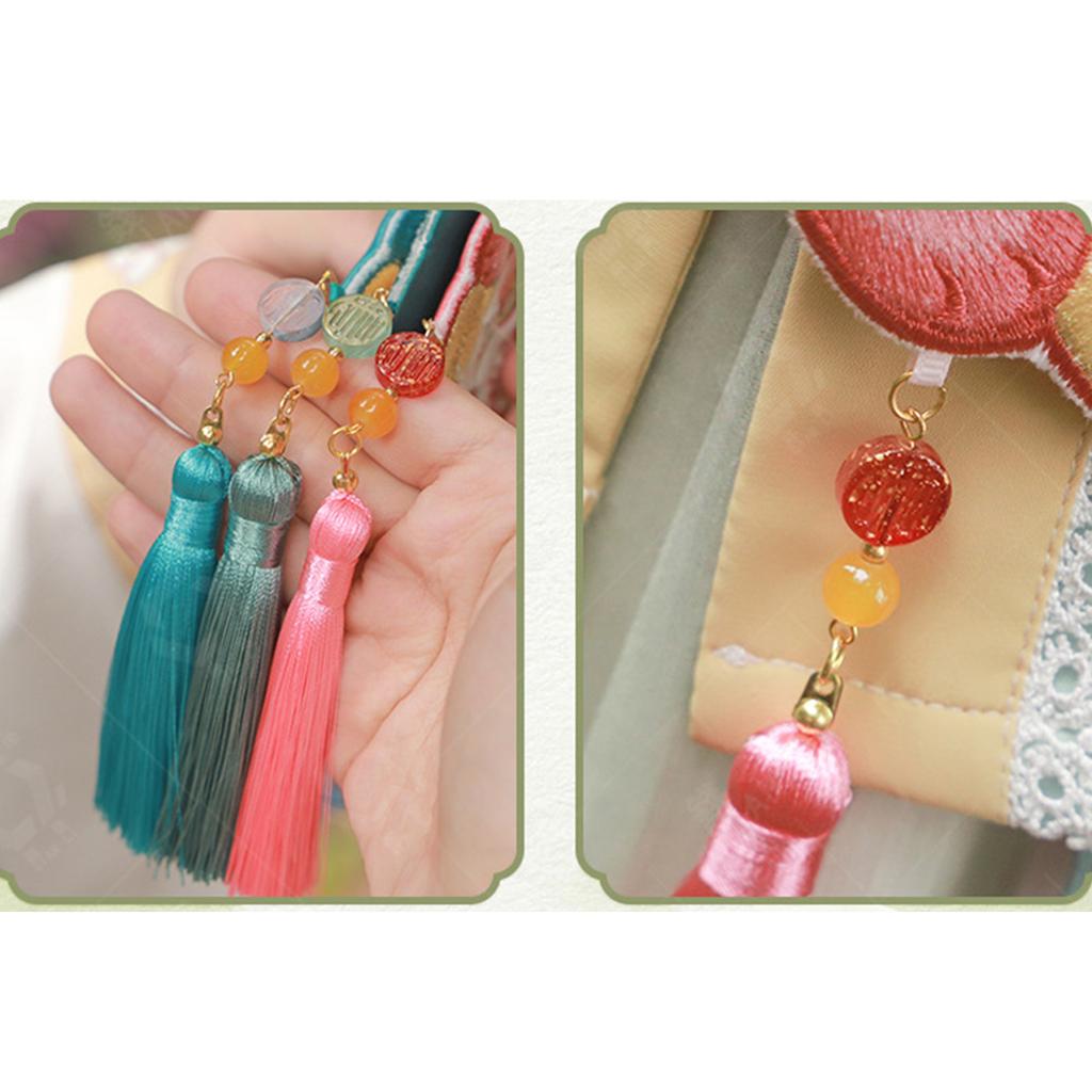 Empty Sachet Bag Chinese Dragon Year Cute Sachet with Tassel Embroidered Sachet Bag Jewelry Pouch Bag Hanfu Accessories