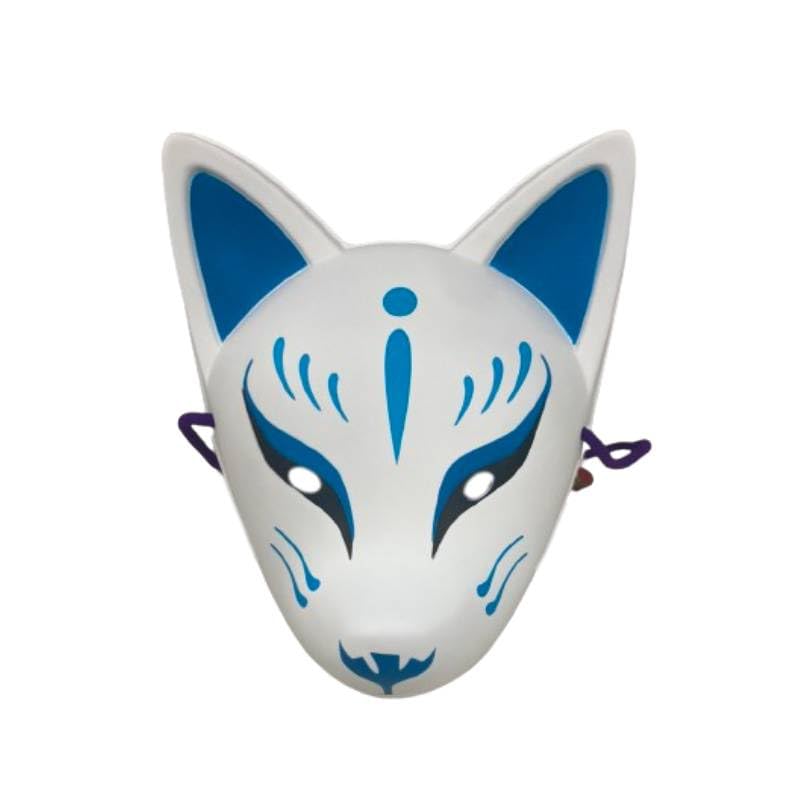 

[SMILE JAPAN FACTORY] Fox Mask, Tenko, Cosplay Costume (Thank You Package) (Tenko Blue)