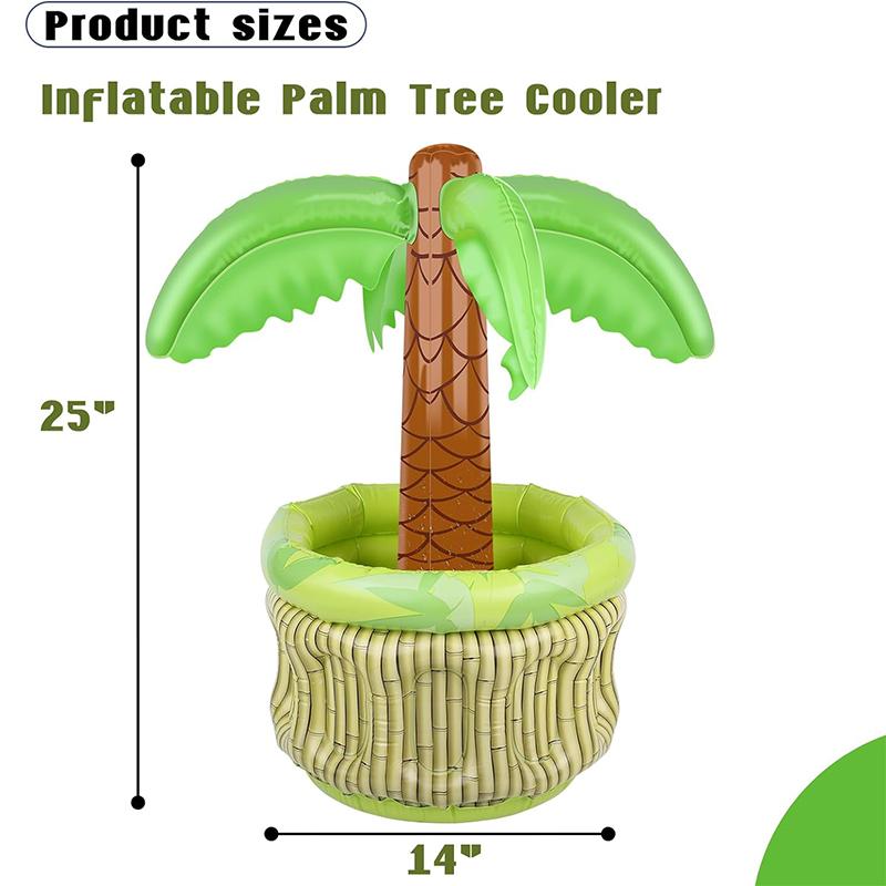 Aufblasbarer Palmen Eisbehälter Bär Kühler Getränkehalter Hawaiianische Geburtstagsdekoration Sommer Strand Pool Party Zubehör Ballon
