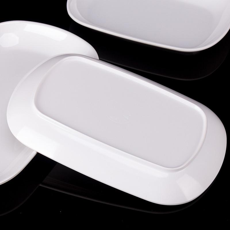 Rectangle Melamine Breakfast Plate Meal Dish Trays Imitation Porcelain Dessret Snack Dishes To Eat Kitchen Tableware 8-10 Inch