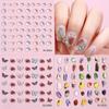 Embossed Cartoon Nail Art Stickers Decals Self-Adhesive Floral Nail Supplies Nail Art Design Decoration Accessories