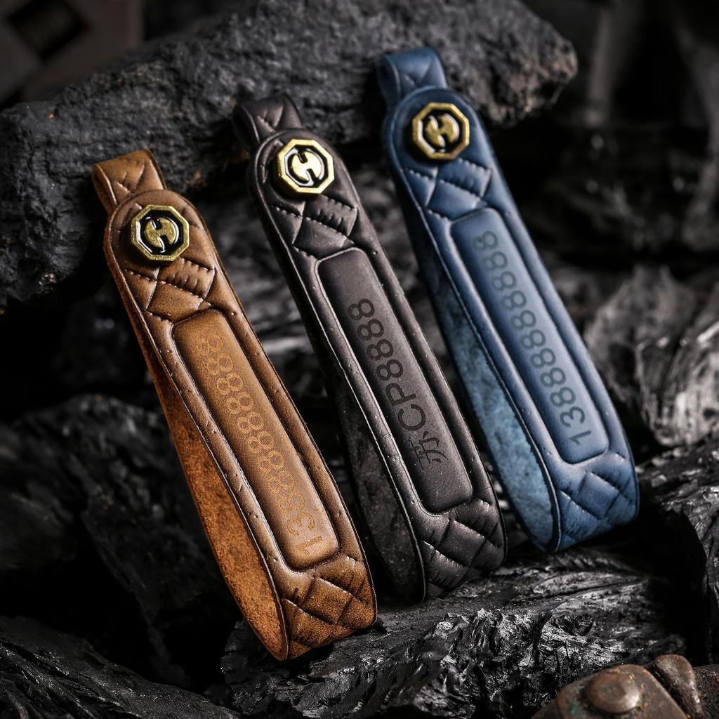 The New Retro Key Bag Is Suitable for Korean Hyundai Car Key Cover, Purely Handmade High-end Protective Shell Buckle, Cowhide.