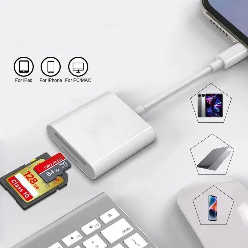 2 In 1 TF Card Reader Adapter For Phone Card Reader Data Converter Camera Photo Transmission Phone Accessories