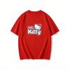 2026 Summer Hello Kitty Cartoon Printed Short Sleeve Pure Cotton Tshirt Parentchild Outfit Classic Fashion Womens Tees Tops