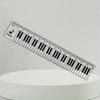 1 Stück Klaviertastatur-Lineal mit Noten - Transparent - 15cm/6in - Doppelfunktions-Messwerkzeug & Musikpädagogisches Hilfsmittel
