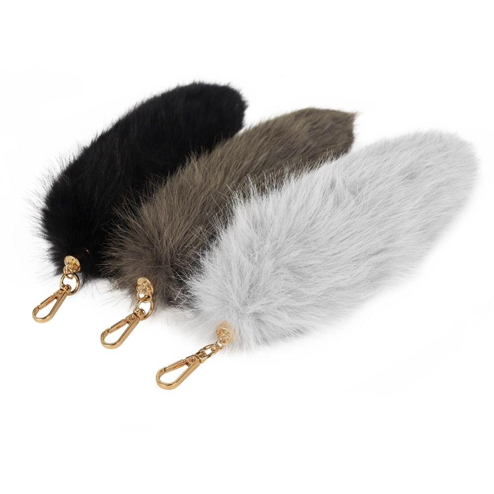 Bag Charms Fur Tails Pendant Ornament Plush Tail Keyring Tail Hanging Keychain  Purse Handbag