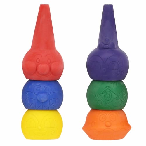 Anpanman Goo and Kakeru First Kureyon 6 Colors My First Seika