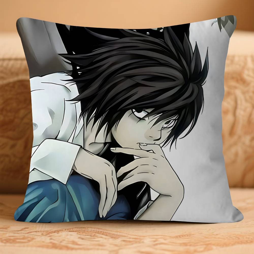 D-Death Anime N-Note Kissenbezug Abnehmbarer Waschbarer Kissenbezug – Ganzjahresweiches Leinen