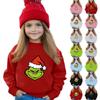 Christmas Day Girls Round Neck Pullovers For Kids Printed Baby Tops