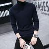 Frühling und Herbst Trendy Herren Rollkragenpullover Herbst und Winter Schlanke einfarbige Oberteile Hemden Übergröße Oberteile für Männer M-3XL