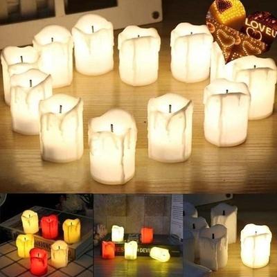 Candele Luci Candele Lampada LED Lumino Romantico Creativo Votivo Senza Fiamma A Batteria Colorato Elettronico Miglior Regalo Casa