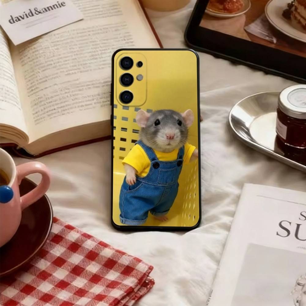 Süße Hamster Handyhülle Schwarzes Silikon Weich Für Samsung S25,S24,S21,S22,S23,S30,Ultra,S20,Plus,Fe,Lite