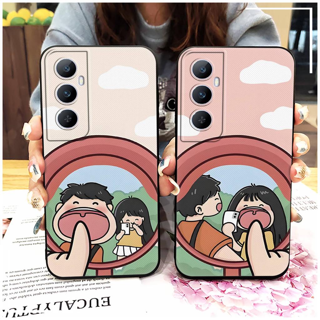 Dirt-resistant Phone Pouch Phone Case For Realme C65 Anti-dust Silicone Durable Soft Case Cartoon Protective Couple Cute