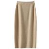 Women's High Waist Wool Knit Bodycon Midi Skirt for Autumn/Winter
