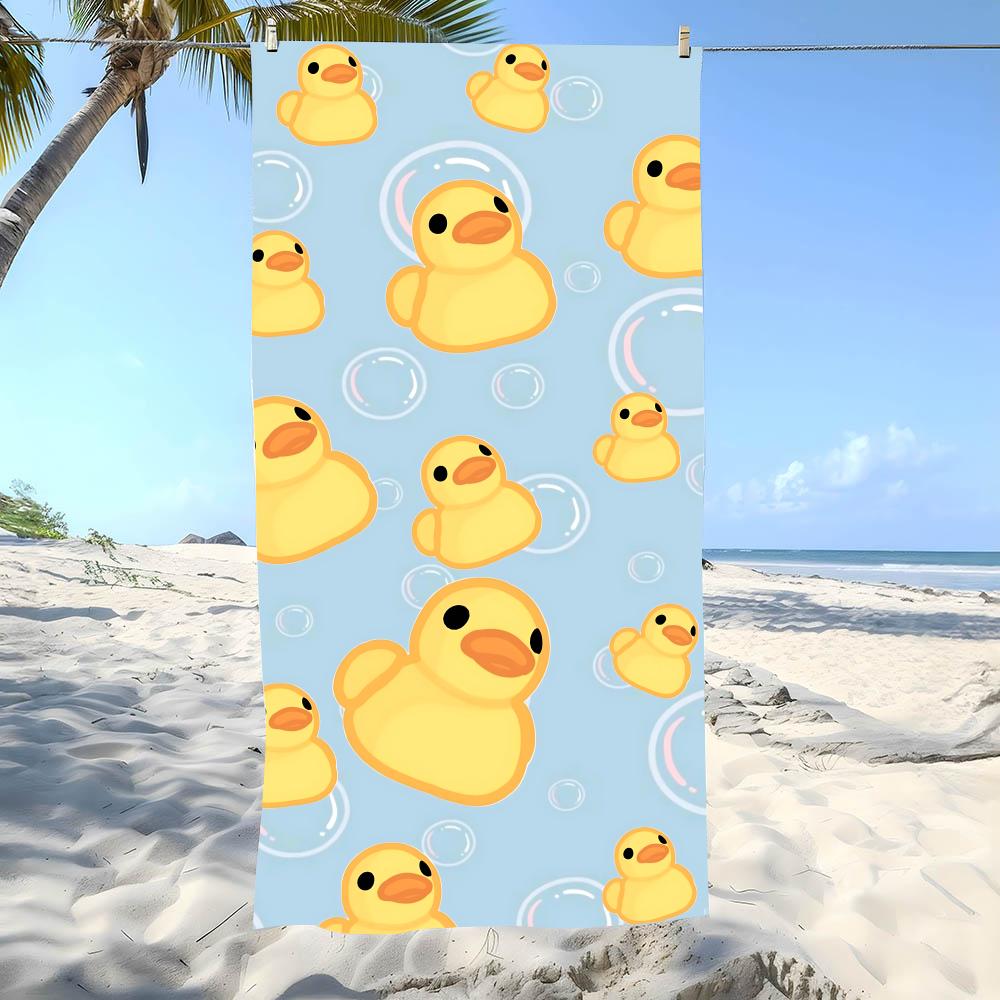 Jmg Household Supplies Men's Yellow Little Duck Towel Beach Towel Oversized Super Absorbent Soft Swim Beachtowels For Wo