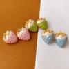 Elegant Strawberry-shaped Earrings Dainty Metal Stud Earrings Sweet Strawberry Earring Girls