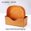 ZISIZ Wooden Square Multi-Use Plates Set