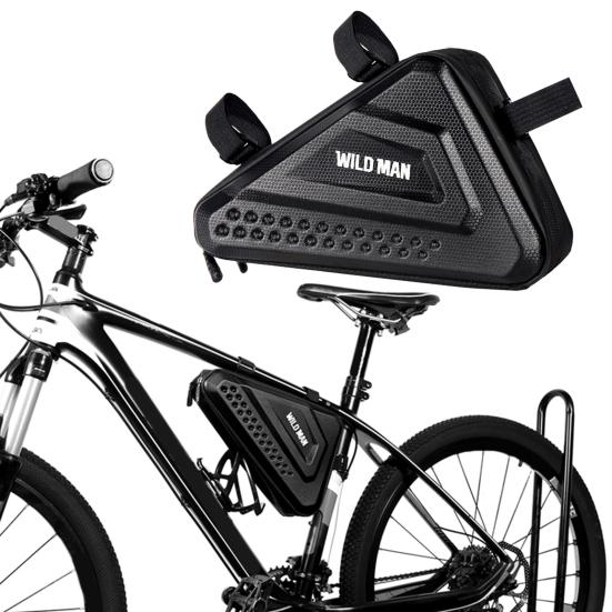 WILD MAN-ES19 Waterproof Hard Shell Front Tube Frame Bag for Road Bicycle