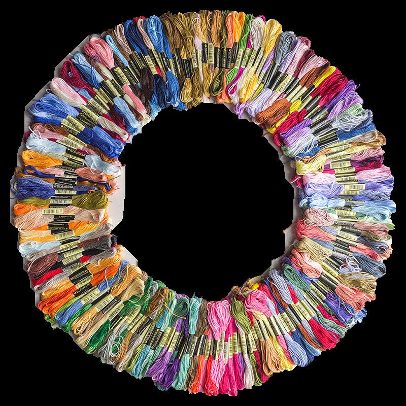 

8 м 6-ниточная полиэстеровая вышивальная нить, цвет 12-447 для вышивки крестом и рукоделия