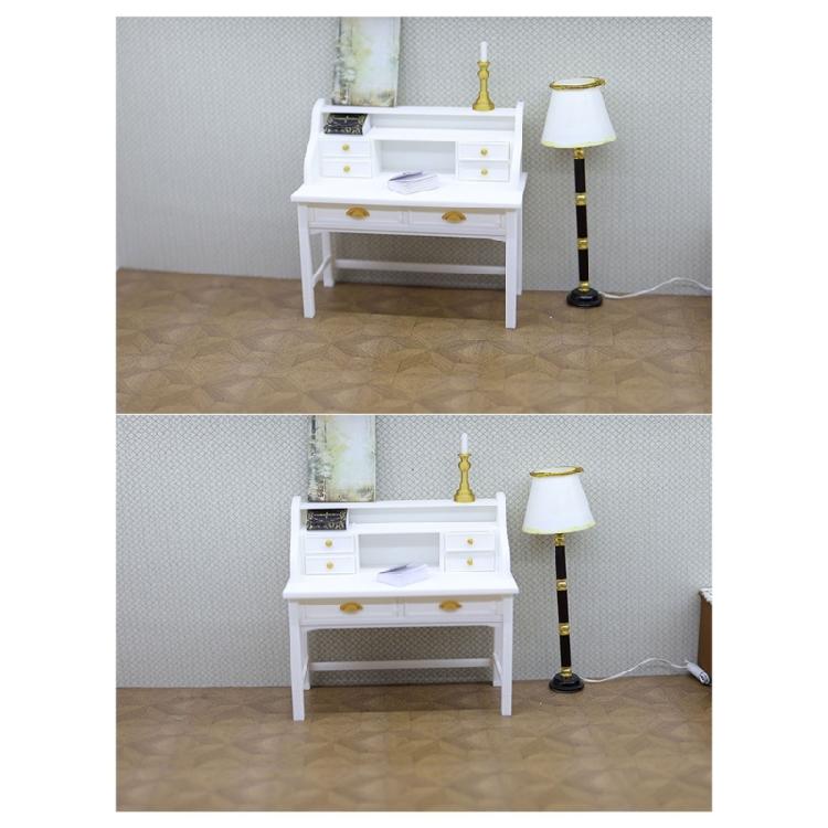 Realistic Mini Desk For Model Scene 1/12 Scale Design Plastic Crafting Essential Collectible Display Piece