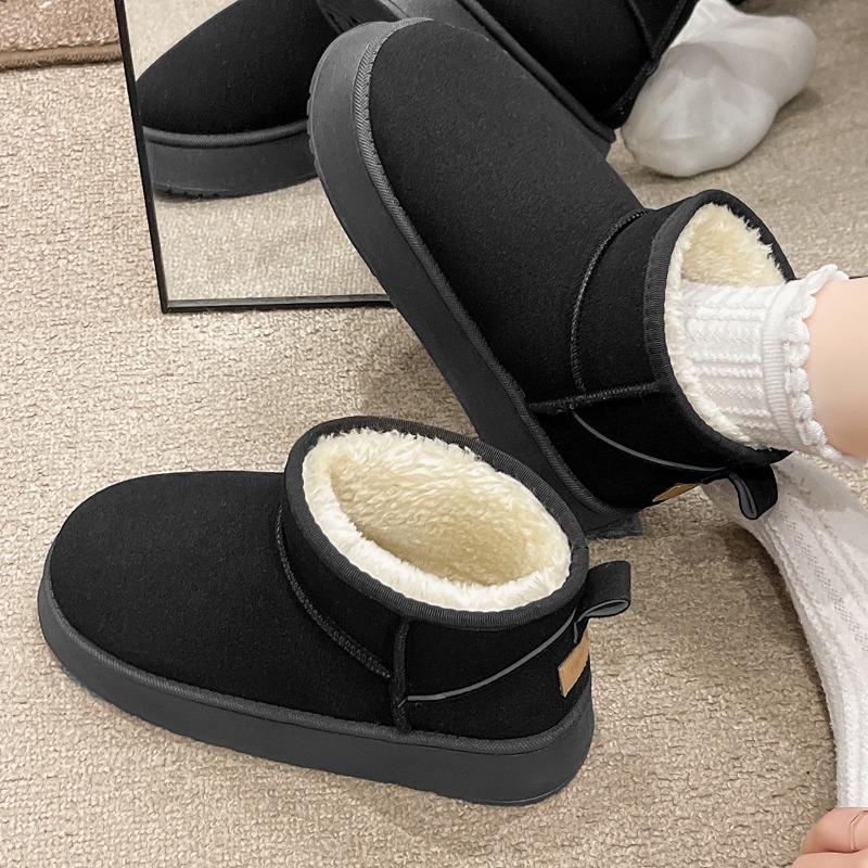 thick-soled snow boots women's new winter wear thickened short boots warm snow cotton shoes women's winter velvet