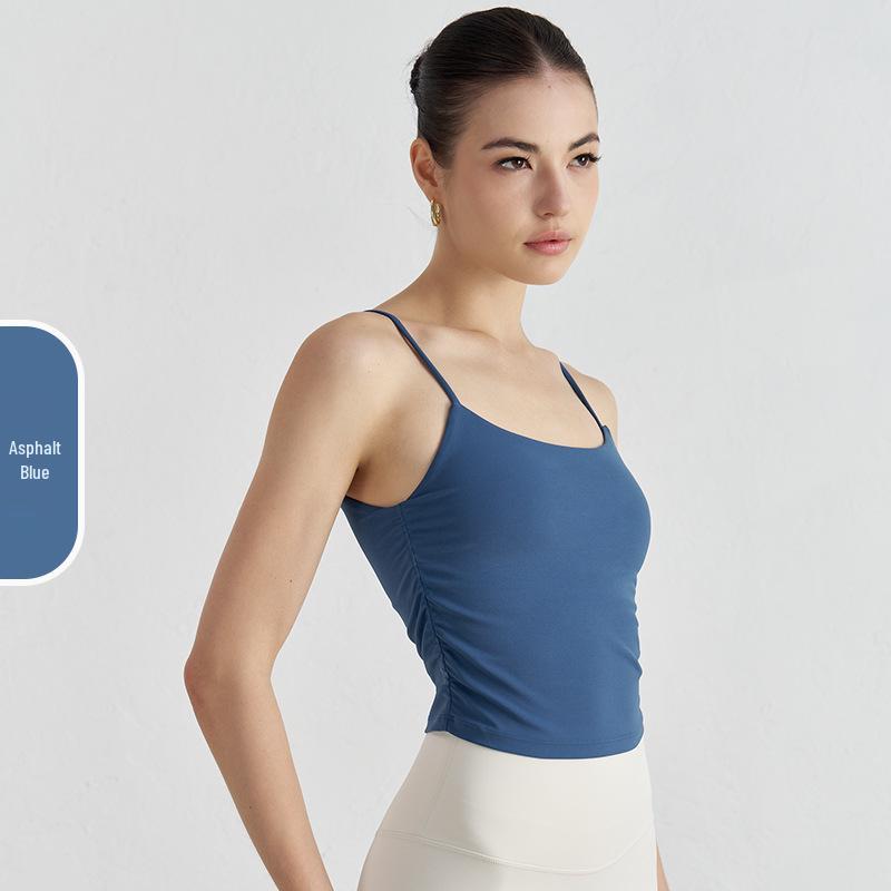2025 Nude Feel Sports Bra: Shockproof Yoga Camisole for Spring/Summer Fitness
